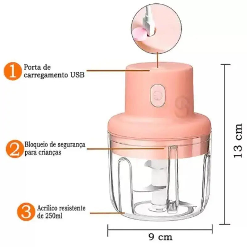 Lin Processador de Alimentos, Elétrico Recarregável PróMax