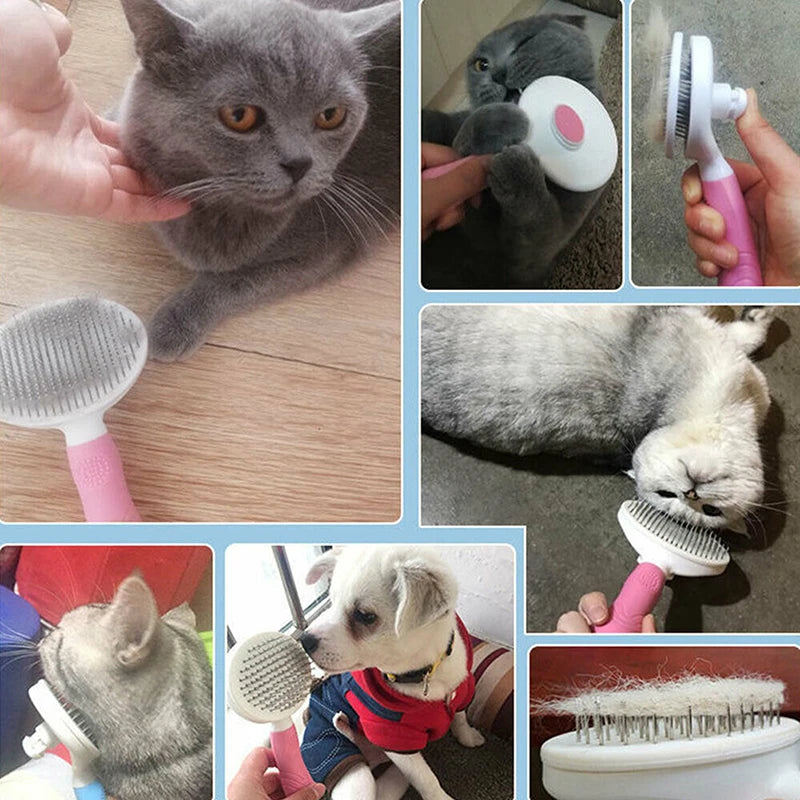 Super Massageador e Removedor de Pelos para Cães e Gatos