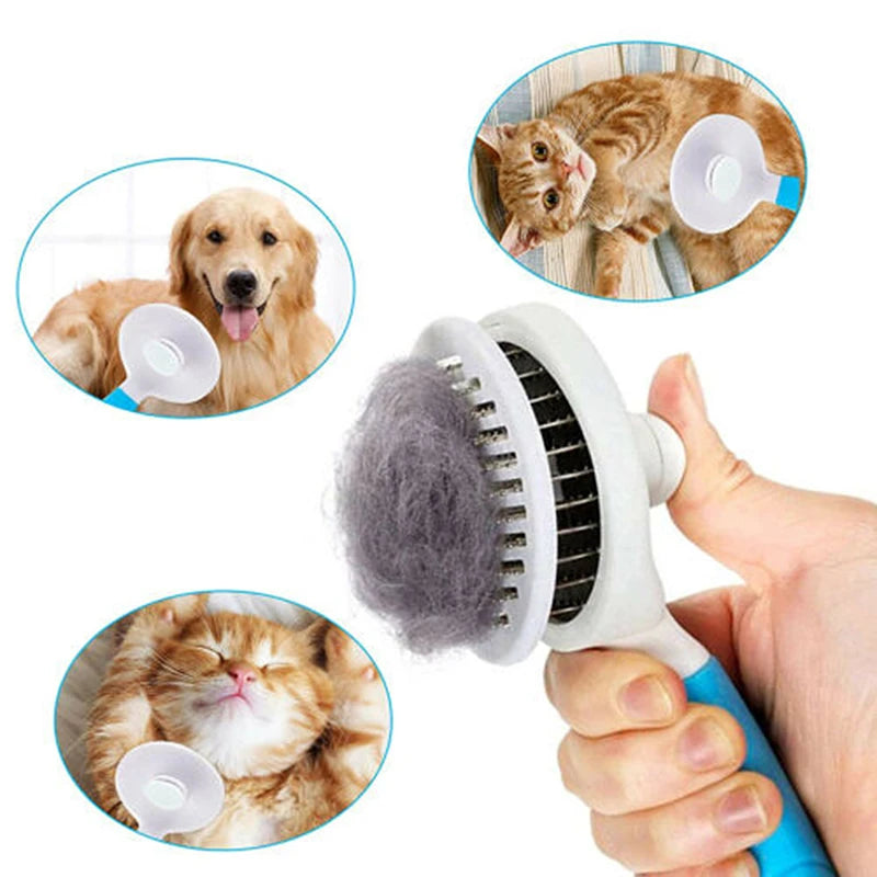 Super Massageador e Removedor de Pelos para Cães e Gatos