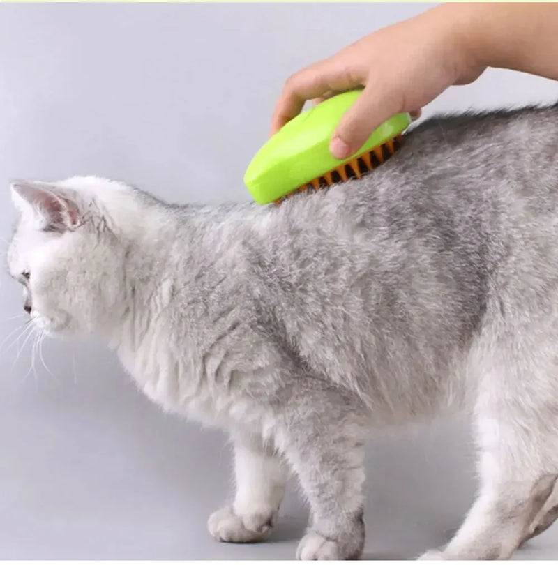 Escova e Spray Removedor e Massageador de Pelos para Gatos e Cães